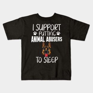 I support putting animal abusers to sleep Kids T-Shirt